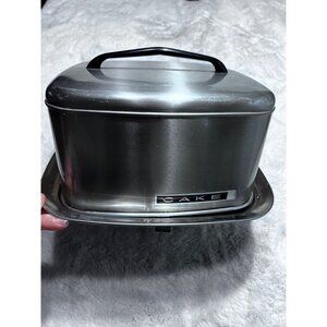 Lincoln metal cake square carrier storage container